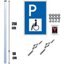JDA-parkplatzschild-mit-behinderten-symbol-und-3m-einbetonier-pfosten
