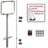 JDK-feuerwehrschild-und-rohrrahmen-pfosten