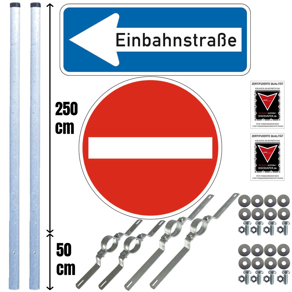 JDO-einfahrt-verboten-ra-einbahnstrasse-links-ra-und-2-x-3m-einbetonier-pfosten