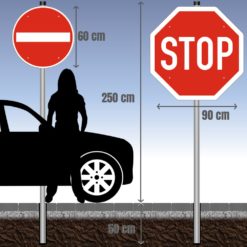 JDT-einfahrt-verboten-ra-stop-schild-ra-und-2-x-3m-einbetonier-pfosten-praxisbild