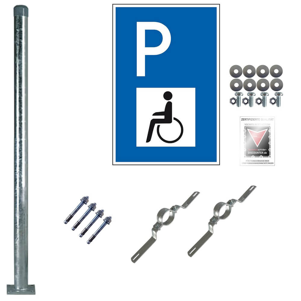 YOM-amazon-parkplatzschild-mit-behinderten-symbol-und-1-5-m-aufschraub-pfosten