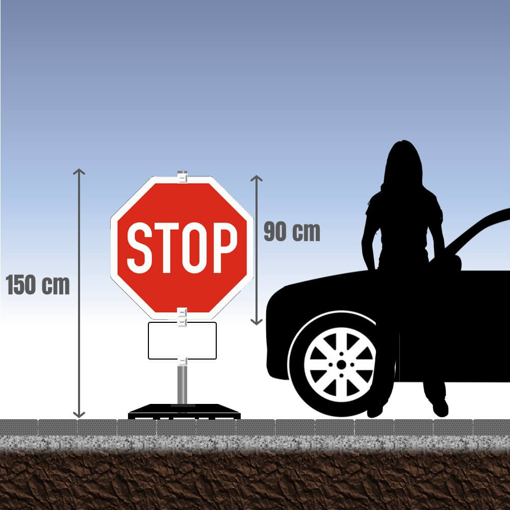 JUN-komplett-set-v-206-stop-schild-zum-temporaeren-aufstellen-1-5-m-groessenvergleich