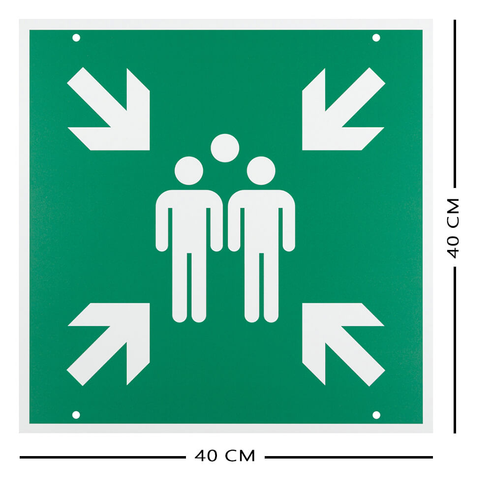 QRN-erste-hilfe-notfall-sammelplatzwuerfel-vierseitig-40-x-40-cm-aluminium-bemassung