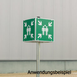 QRO-erste-hilfe-notfall-sammelplatzwuerfel-vierseitig-40-x-40-cm-aluminium-praxis