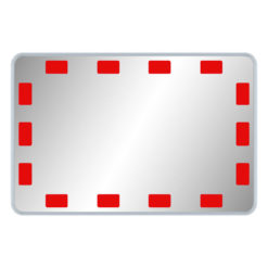 UCT-mirac-verkehrsspiegel-ohne-rand-eckig-mit-roten-reflektoren-acrylglas-60-x-40-cm