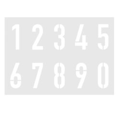 Schablonen-Set Parkplatz, P und Zahlen, 4-teilig, Kunststoff, wiederverwendbar