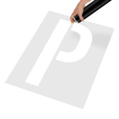 Schablonen-Set Parkplatz, P und Zahlen, 4-teilig, Kunststoff, wiederverwendbar