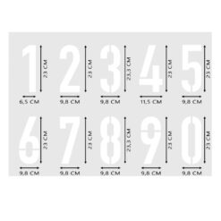 Schablonen-Set Parkplatz, P und Zahlen, 4-teilig, Kunststoff, wiederverwendbar