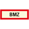 Brandschutzschild BMZ, 2 Stück nachleuchtend, Brandmeldezentrale, 29,7 x 10,5 cm