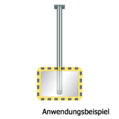 YHC-rohrpfosten-deckenmontage-6-cm-stahl-anwendungsbeispiel-mit-spiegel