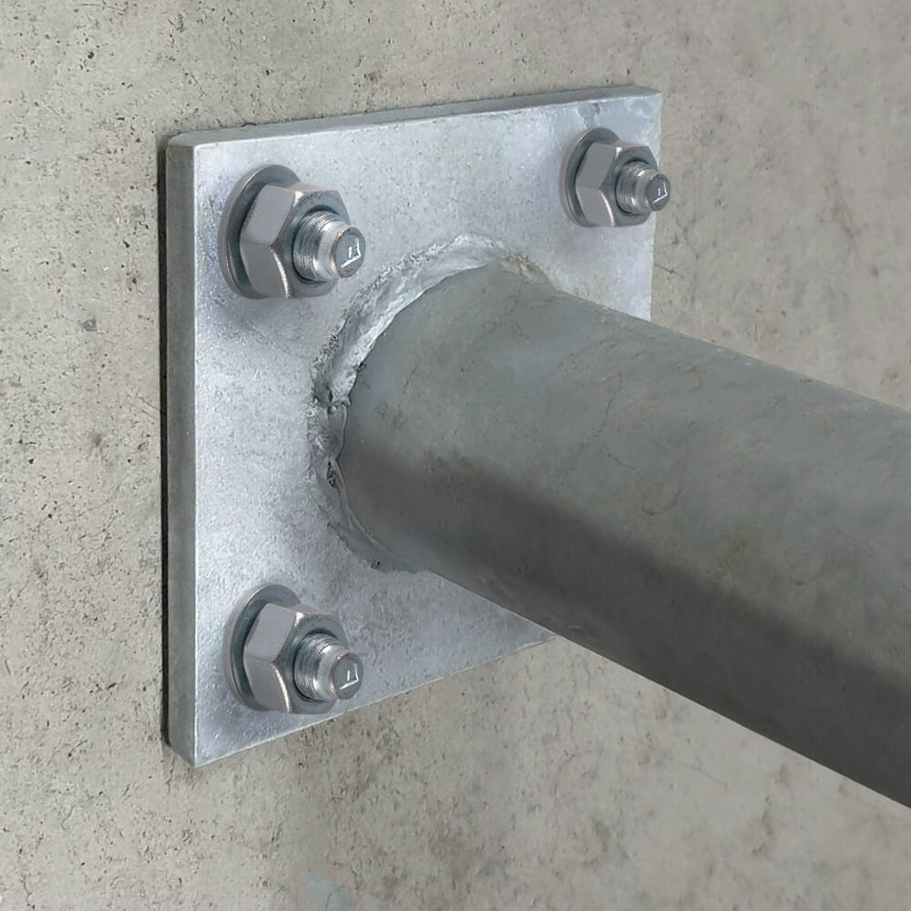 YHD-rohrpfosten-wandmontage-6-cm-stahl-halteplatte-geschraubt