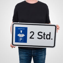YBL-parkplatzschild-parkdauer-max-2-stunden-aluminium-reflektierend-groessenvergleich