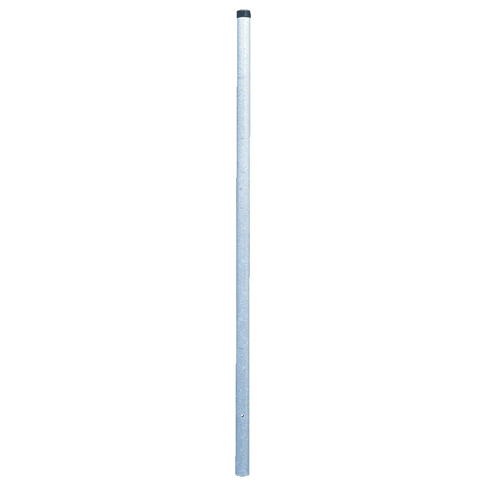 Rohrpfosten zum Einbetonieren, Ø 7,6 cm, Länge 4 m, aus Stahl, 2 mm Wandstärke