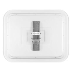 Edelstahl-Verkehrsspiegel IceFree ECO, Kunststoffrahmen, rot/weiß, 100 x 80 cm