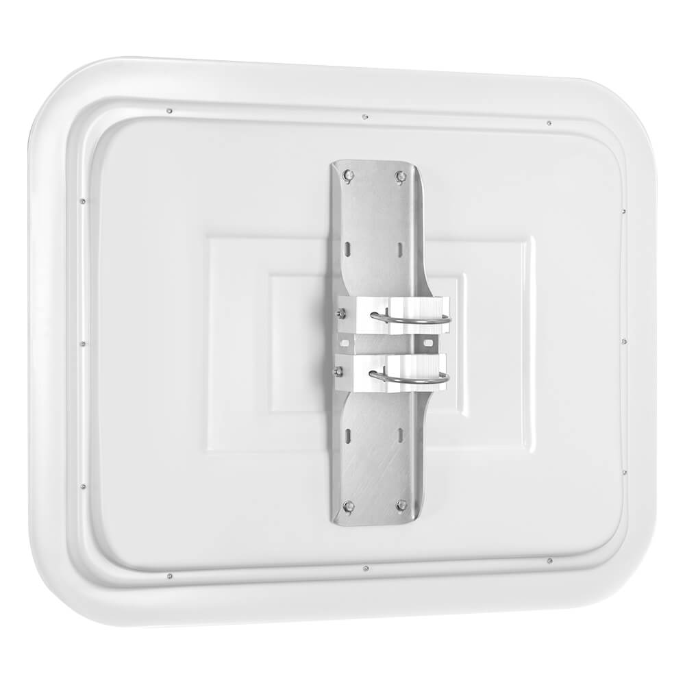 Edelstahl-Verkehrsspiegel IceFree ECO, Kunststoffrahmen, rot/weiß, 80 x 60 cm