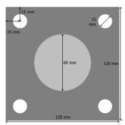 Rohrpfosten zum Aufschrauben, Ø 6 cm, Länge 1 m, aus Stahl, 2 mm Wandstärke