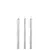 BIGPACK 3 x Rohrpfosten zum Einbetonieren, Ø 7,6 cm, Länge 2,5 m, aus Stahl
