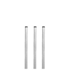 BIGPACK 3 x Rohrpfosten zum Einbetonieren, Ø 7,6 cm, Länge 2,5 m, aus Stahl