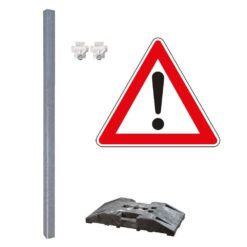 Achtung Gefahrenstelle, Schilder-Set, mit Verkehrszeichen Nr. 101, 5-teilig