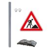 Achtung Baustelle, Schilder-Set, mit Verkehrszeichen Nr. 123, 5-teilig