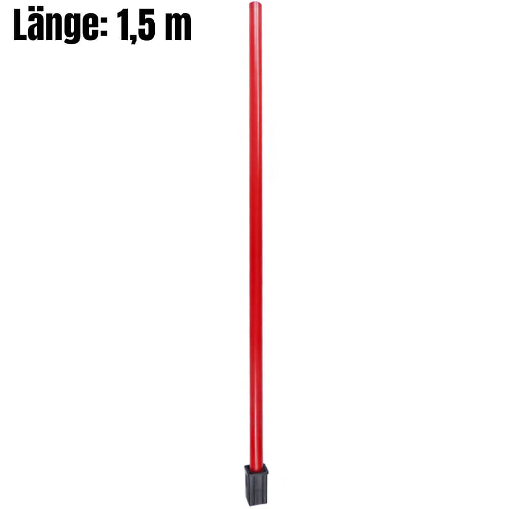 Schaftrohr, mit aufgepressten Rohrschuh, Ø 4,2 cm, Länge 1,5 m, aus Kunststoff