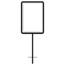 BIGPACK 2 x Rohrrahmen, für Schilder im Format 60 x 90 cm, Stahl, Höhe: 300 cm