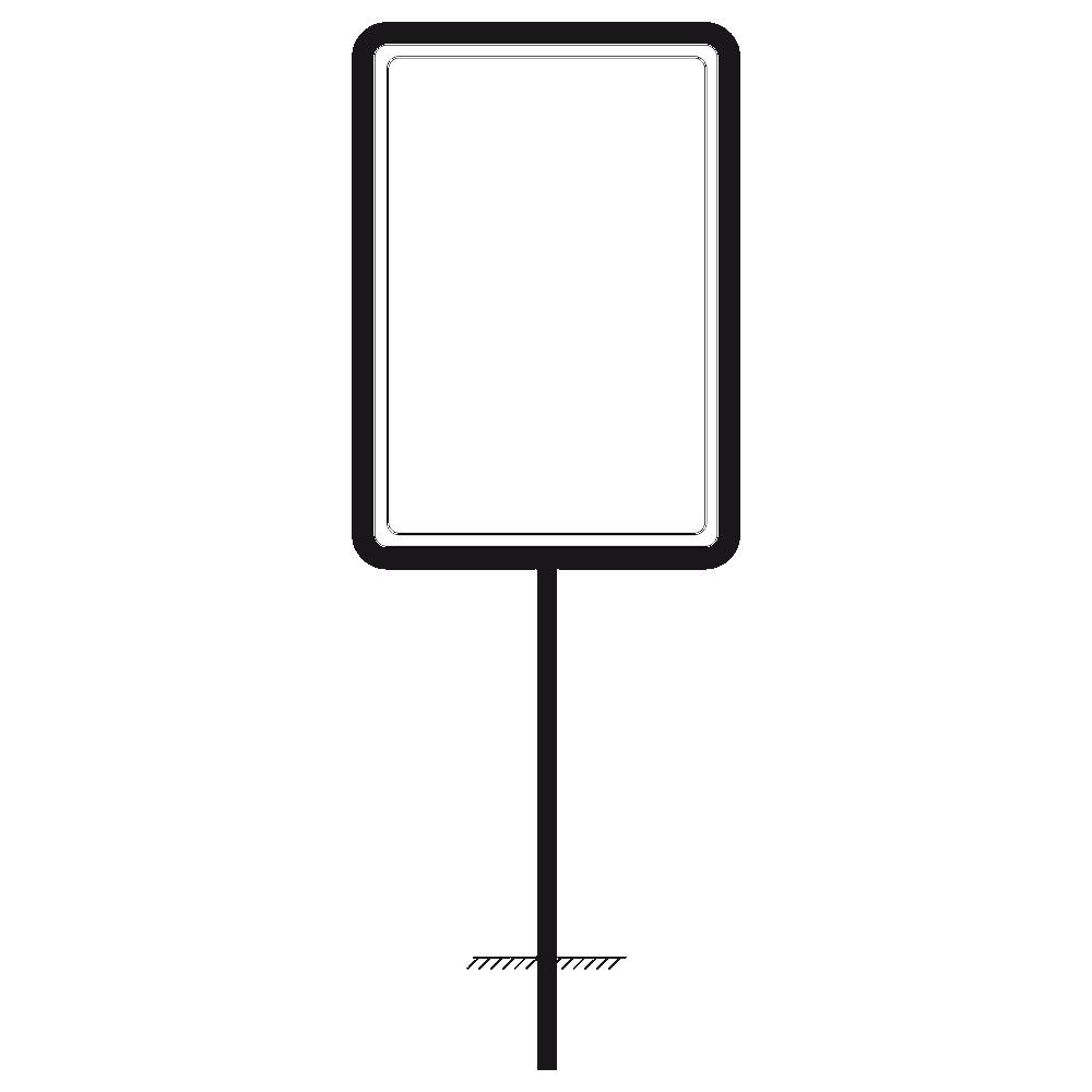 BIGPACK 2 x Rohrrahmen, für Schilder im Format 60 x 90 cm, Stahl, Höhe: 300 cm