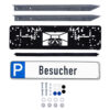 Parkplatzreservierungsschild BESUCHER, Set zum Einschlagen, 52 x 11 cm