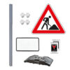 Schilder-Set 'Achtung Baustelle' mit VZ 123 und Blankoschild, RA2, 8-teilig