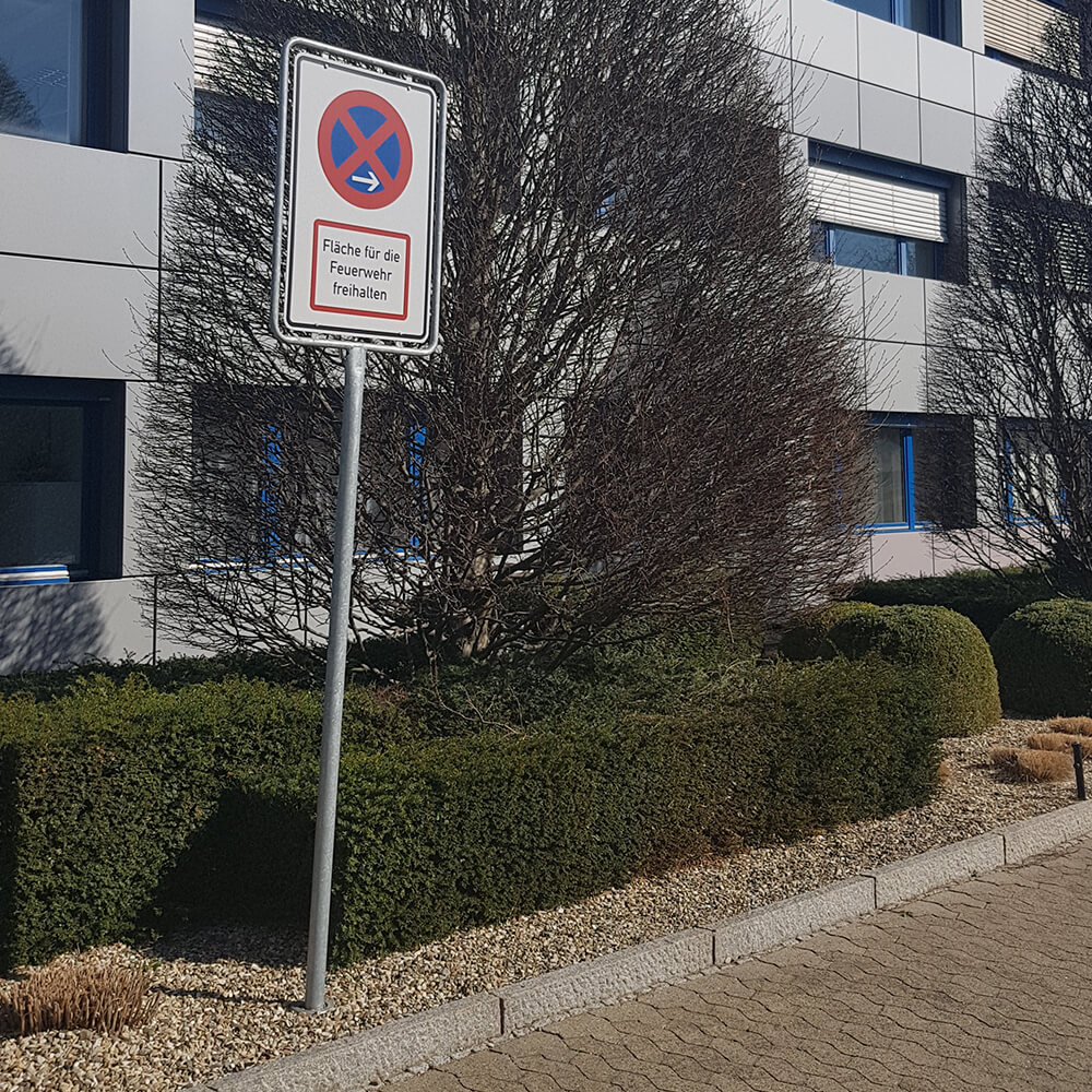 BIGPACK 2 x Rohrrahmen, für Schilder im Format 60 x 90 cm, Stahl, Höhe: 300 cm