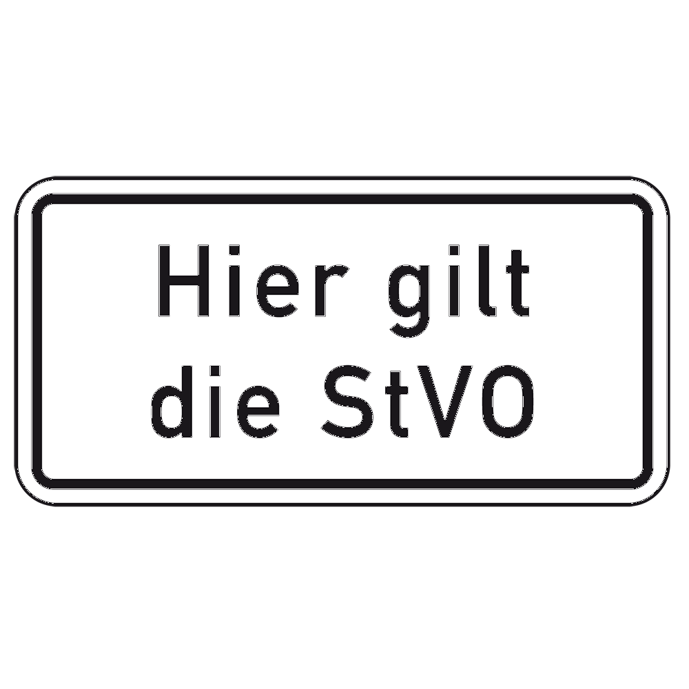 Komplett-Set 10kmh: 10kmh-Schild, Hier gilt die StVO, 3m Einbetonier-Pfosten