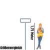 Rohrrahmen für Verkehrszeichen, Größe 59,4 x 21 cm, Stahl, verzinkt