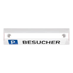 Parkplatzbegrenzer BESUCHER, weiß, 45 cm Länge, Kunststoff, mit Reflektoren