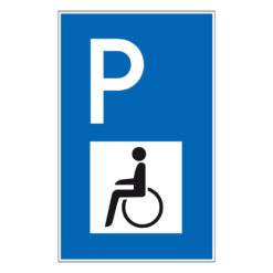 Richtzeichen Parken, Schwerbehinderte, Kunststoff, 25 x 40 cm, 3 Stück