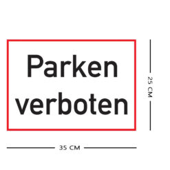 Parken verboten, nicht StVO, Aluminium, ohne refl., 35 x 25 cm