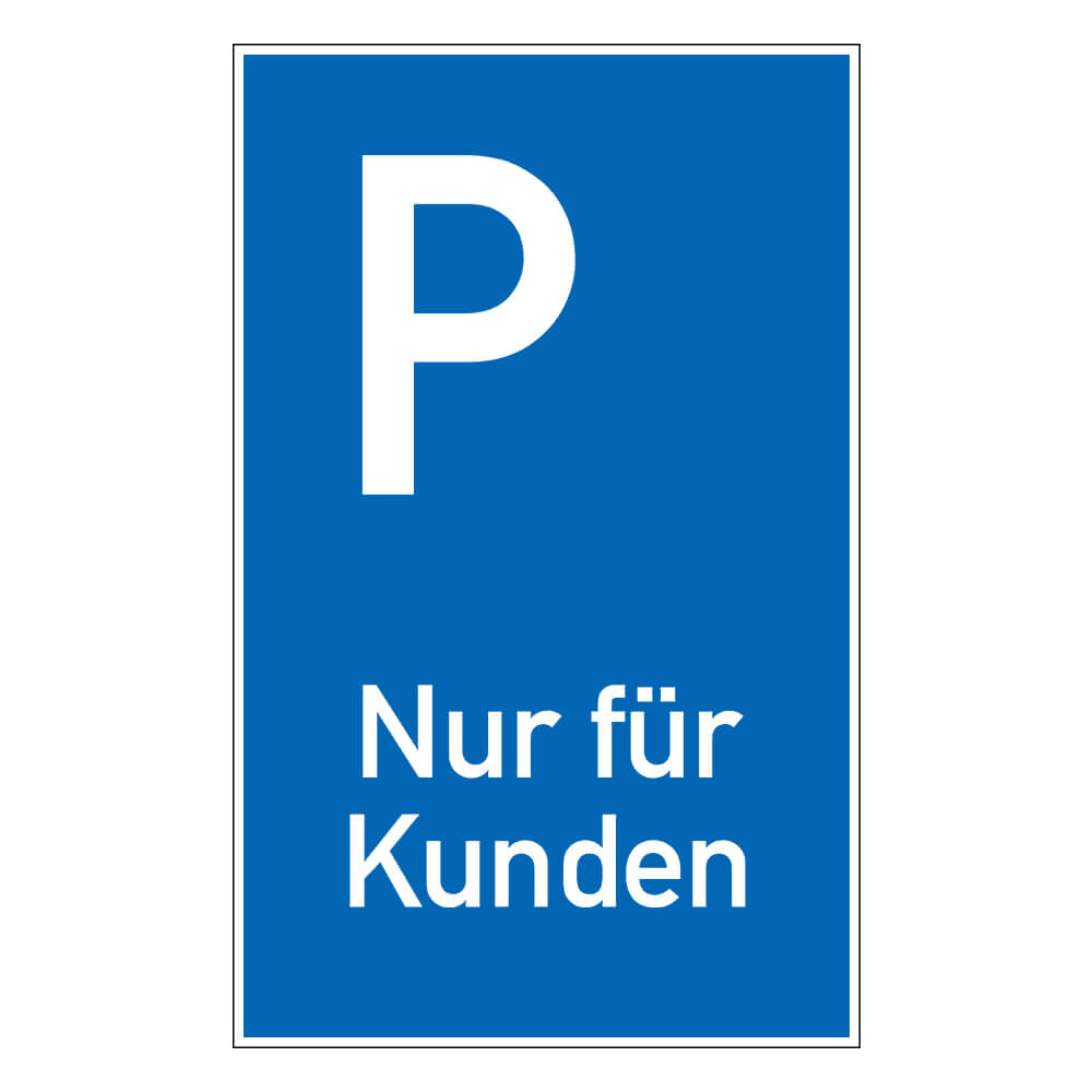 Richtzeichen Parken, Nur für Kunden, Kunststoff, 25 x 40 cm, 3 Stück
