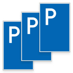 Richtzeichen Parken, ohne Zusatztext, VZ 315, Kunststoff, 25 x 40 cm, 3 Stück