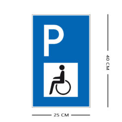 Richtzeichen Parken, Schwerbehinderte, Kunststoff, 25 x 40 cm, 3 Stück