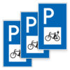 Richtzeichen Parken, E-Bikes, Kunststoff, 25 x 40 cm, 3 Stück