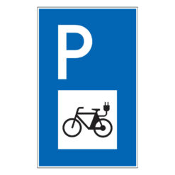 Richtzeichen Parken, E-Bikes, Kunststoff, 25 x 40 cm, 3 Stück
