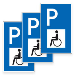 Richtzeichen Parken, Schwerbehinderte, Kunststoff, 25 x 40 cm, 3 Stück