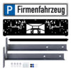 Parkplatzreservierungsschild FIRMENFAHRZEUG, Set zum Aufschrauben, 52 x 11 cm