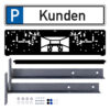 Parkplatzreservierungsschild KUNDEN, Set zum Aufschrauben, 52 x 11 cm