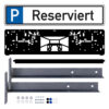 Parkplatzreservierungsschild RESERVIERT, Set zum Aufschrauben, 52 x 11 cm