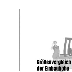 Rohrpfosten zum Einbetonieren, Ø 7,6 cm, Länge 4 m, aus Stahl, 2 mm Wandstärke