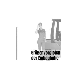 Rohrpfosten zum Einbetonieren, Ø 6 cm, Länge 2 m, aus Stahl, 2 mm Wandstärke