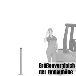 Rohrpfosten zum Aufschrauben, Ø 6 cm, Länge 1 m, aus Stahl, 2 mm Wandstärke
