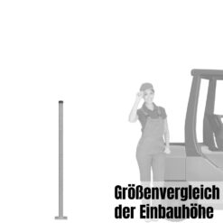 Rohrpfosten zum Aufschrauben, Ø 6 cm, Länge 1,5 m, aus Stahl, 2 mm Wandstärke