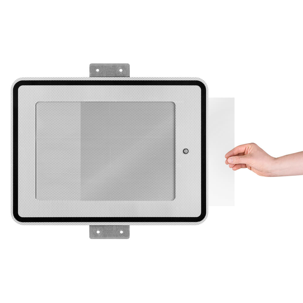 Zusatzzeichen zur Selbstbeschriftung, Einschub für DIN A3, RA2, 60 x 45 cm