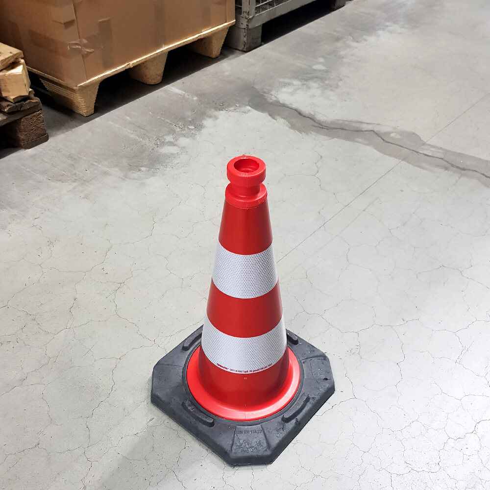 StVO Leitkegel RA 2, BASt, Farbe: reflektierend rot/weiß, Höhe: 50 cm